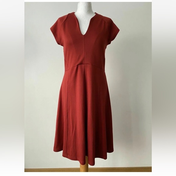 anna field Dresses & Skirts - Anna Field Red Dahlia Fit & Flare Dress Size 12